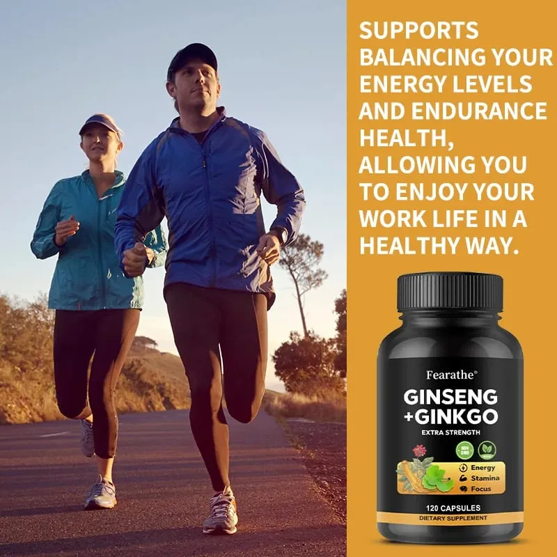 Panax Ginseng + Ginkgo Biloba Complex Capsules - Traditionally Used to Boost Energy Memory and Focus for Men and Women — image 4