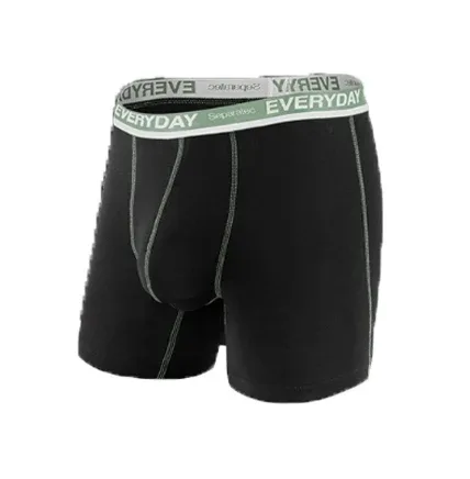 Separec algodão dupla bolsa roupa interior masculina confortável macio respirável todos os dias boxer briefs perna longa boxer roupa interior masculina