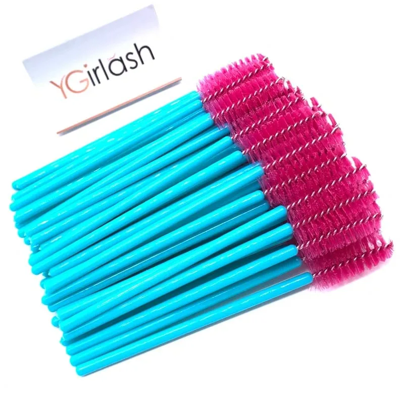 YGirlash 50 יחידות Lash Swans מוליך ריסים קריסטל ידית יהלום חד פעמית שרביטי מסקרה ניילון מברשת כלים קוסמטיים — image 34