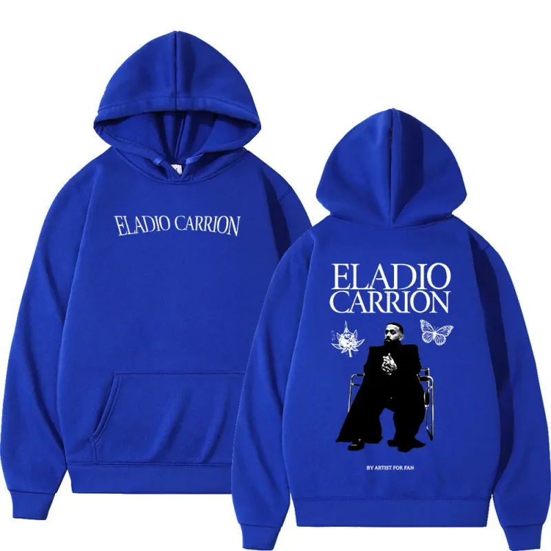 Rapper Eladio Carrion Hoodies Men's Women Clothing Fashion Oversized Pullovers Fleece Long Sleeve Hooded Sweatshirts Streetwear