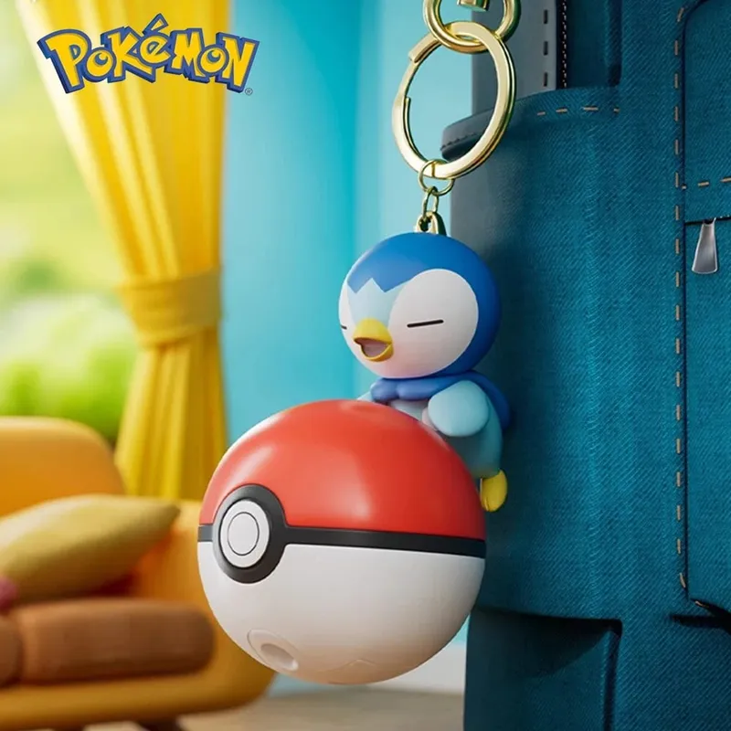 פוקימון חמוד זוהר סדרת קסם PokeBall מחזיק מפתחות דגם בובת Pikachu Piplup Bulbasaur פעולה איור Cartoon תיק אביזר מתנת — image 5