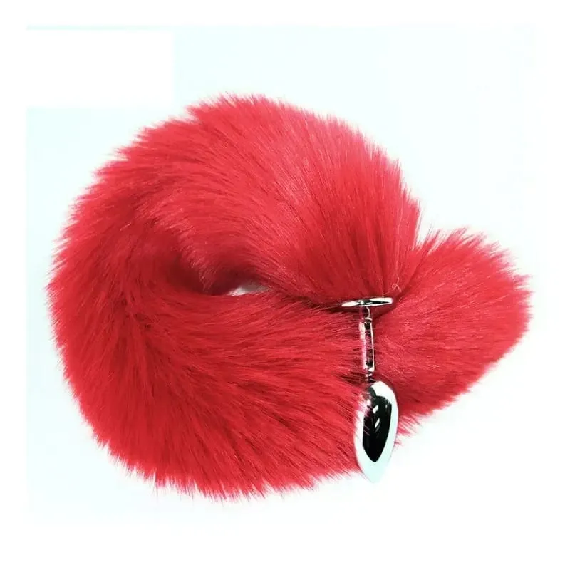Sex Sm Props Metal Anal Plug Solid Color Fox Tail Anal Plug Backyard Development Training Plug Anal Toys Expand The Anus