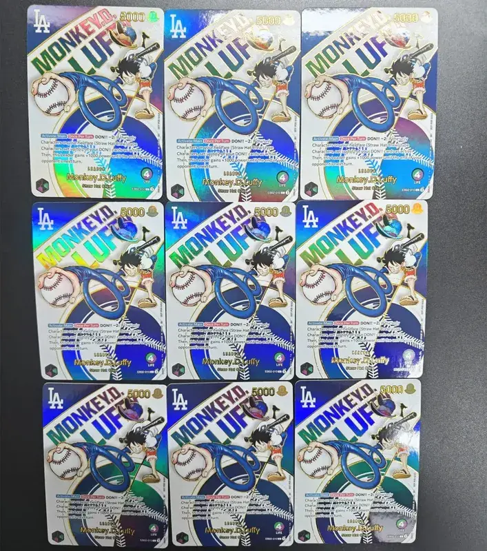 DIY OPCG ONE PIECE CARD Monkey.D.Luffy Ace (010) (Dodgers x ONE PIECE) EB02-010 One Piece Promotion Anime English Cards Foil