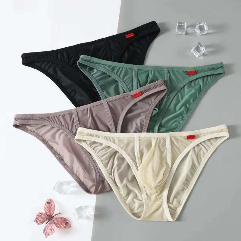 Ultra Thin Men's Underwear Large Pockets Triangular Underpants Transparent Lightweight Briefs — image 5