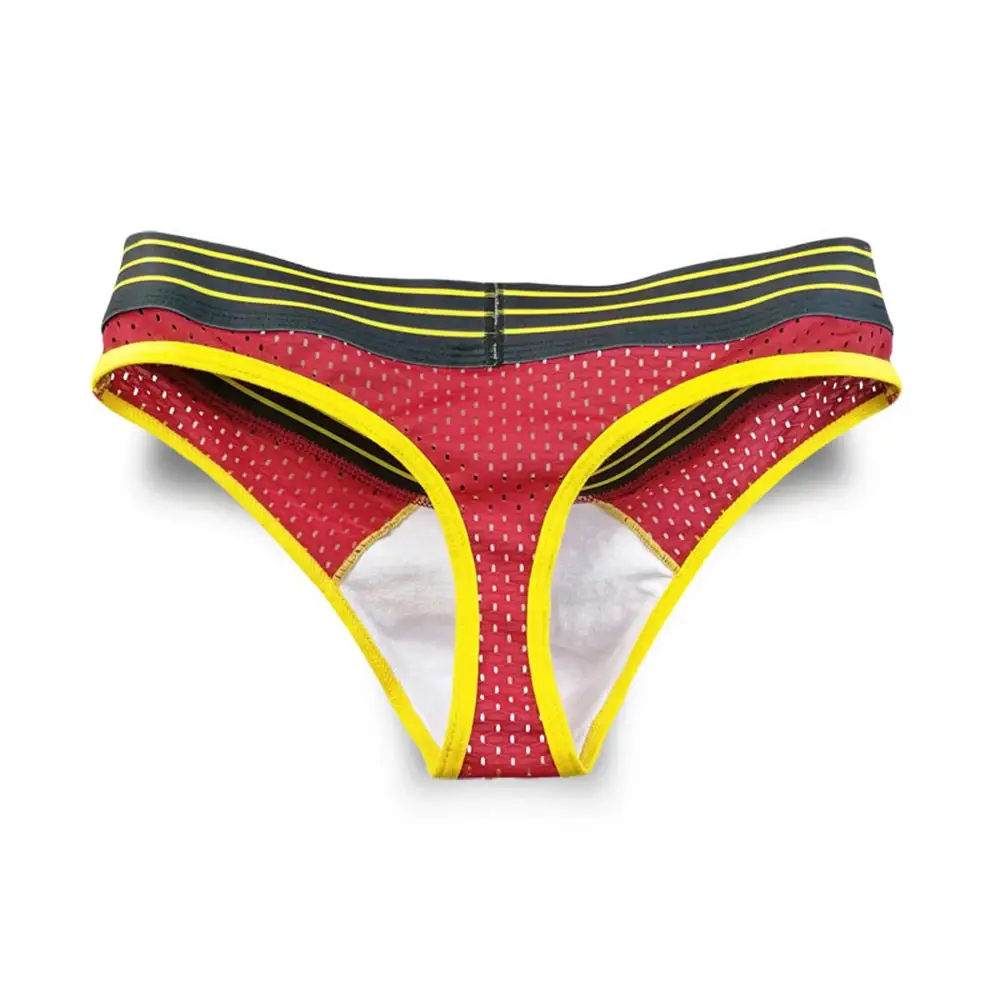 Panlalaking Kasuotang Panloob Mens Sexy Breathable Panties Letter Printed Low Waist Big U Pouch Panlalaki Briefs Mesh High Elastic Underpants Thong — image 3