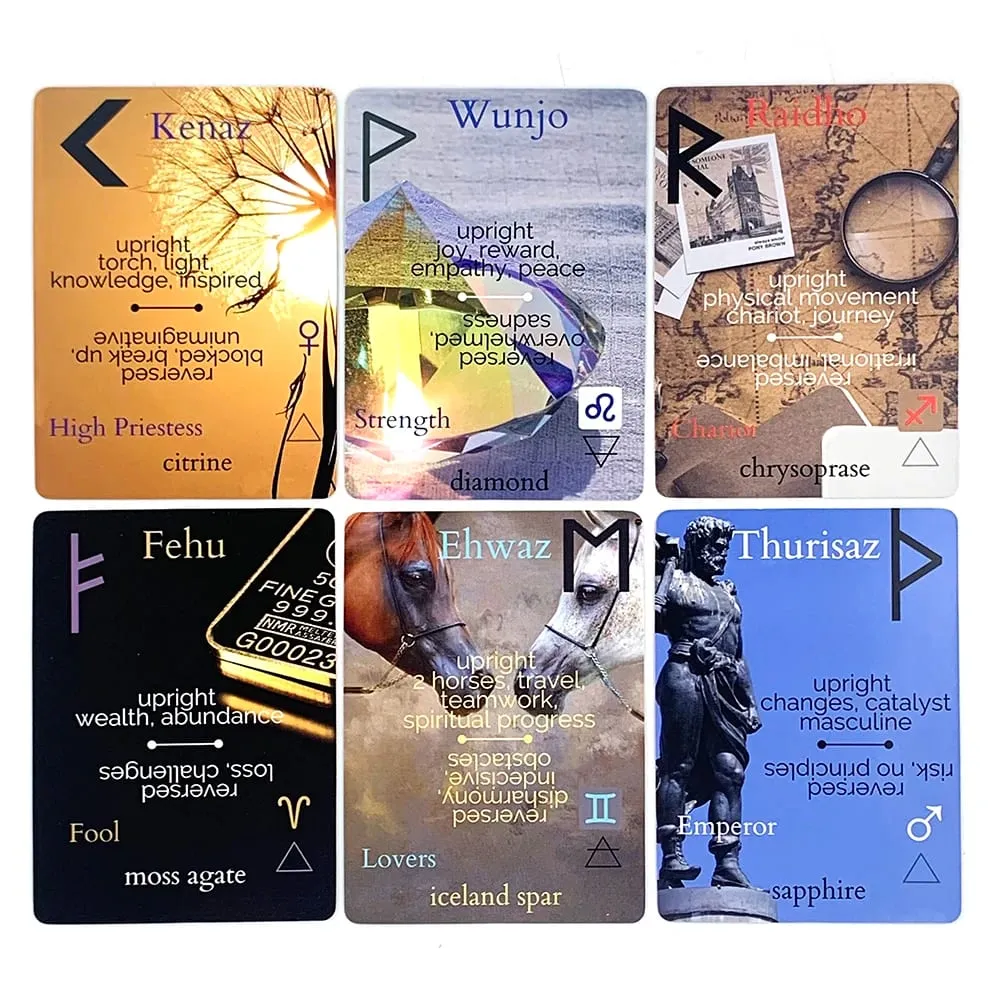 New Ancient Wisdom Runes Deck A 25 Precious Oracle Cards For Inspire Your Life and Destiny Κάρτες παιχνιδιού Διαλογισμός και παιχνίδια πάρτι