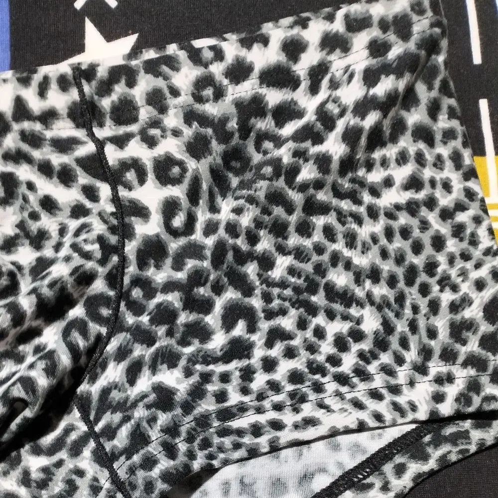 Hot Men's Low Waist Sexy Leopard Print Boxer Shorts Comfortable Summer Thin Male Trunk Underwear Plus Size — image 5