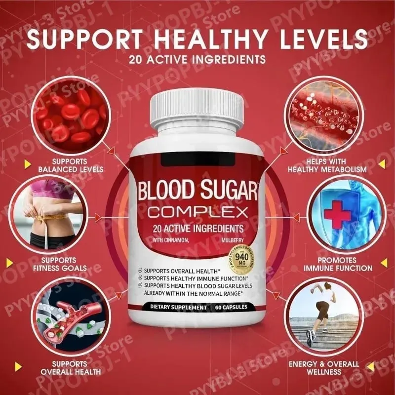 Blood Sugar Capsules Daily Wellness Supplements with Cinnamon & Alpha Lipoic Acid Ingredient Metabolic Balance Support 60 Count — image 5