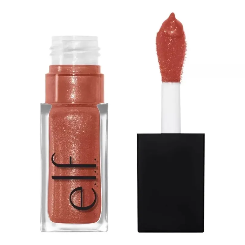 ELF Fashion Makeup Cosmetics Liquid Foundation Concealer וליפ גלוס מבהיר עם אורות מהבהבים Lip Oil Glossy Finish — image 24
