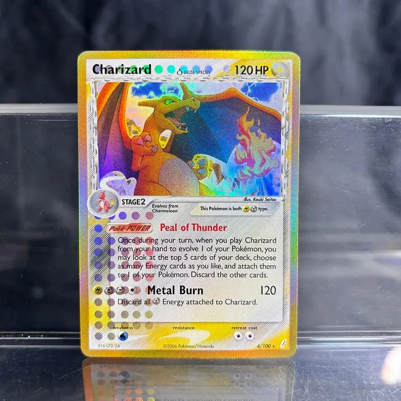 Holographic PKM Single Cards Charizard EX Pikachu 1st Edition Neo Mewtwo Συλλογή καρτών μεσολάβησης PTCG Battle Cards Παιχνίδια Δώρα