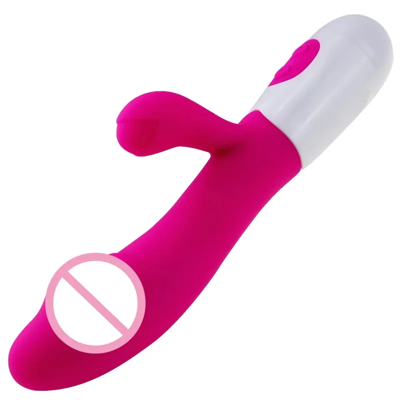 Silicone G-Spot Rabbit Vibrator Dual Vibration Clitoral Massager 10 Speeds Επαναφορτιζόμενο αδιάβροχο σεξ παιχνίδι ευχαρίστησης για γυναίκες