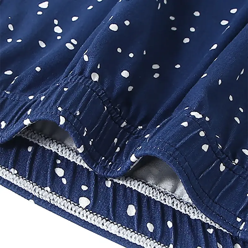 5PCS Bagong Estilo na Panti ng Panlalaki Panlalaking Polka Dot Aro Pantalon na may mga Patag na Sulok Malambot sa Balat na Matabang Pantalon Makahingang Panloob na Panlalaki