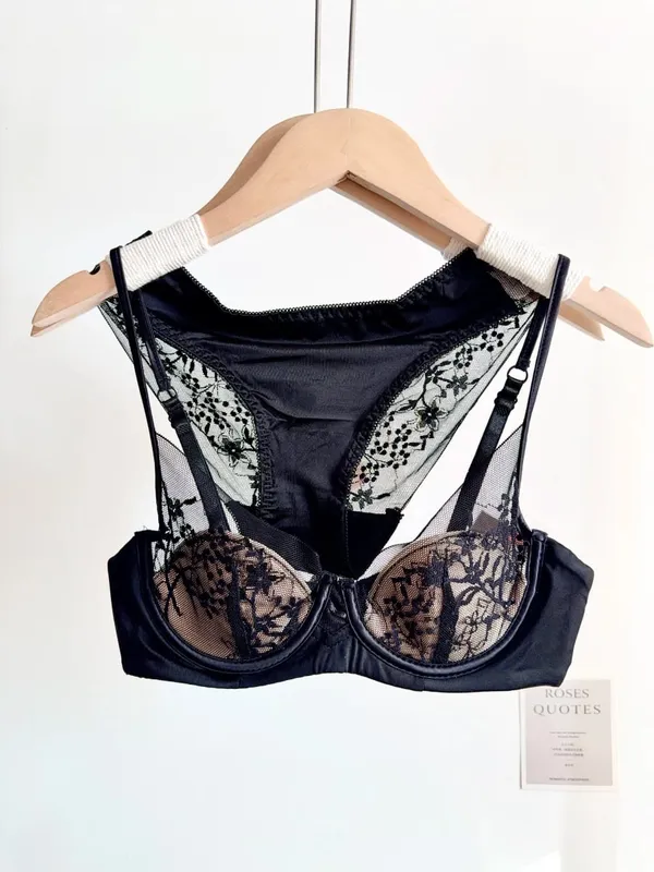 Γυναικεία Δαντελένια Εσώρουχα Μαλακά Underwire Thin Cup Push-Up Σετ εσώρουχα εσώρουχα Comfort Intimates για μικρό μπούστο S-XL καθημερινά εσώρουχα — image 9