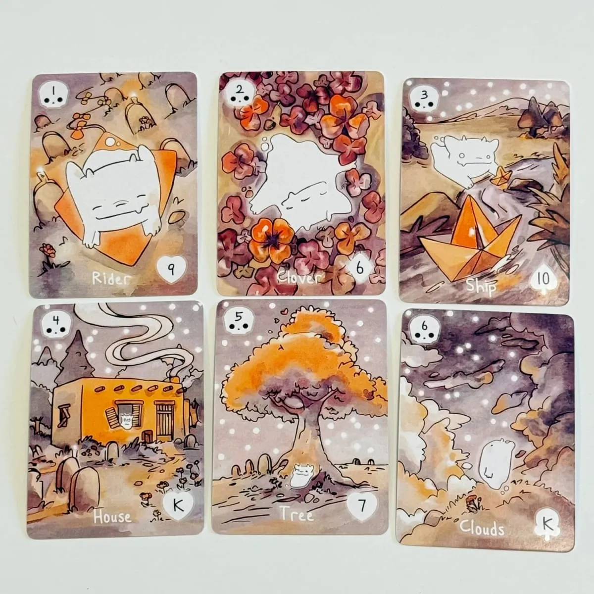 Lil Phantasm Lenormand Oracle Deck 36 τμχ Oracle Card Family Party Playing cards Επιτραπέζιο παιχνίδι