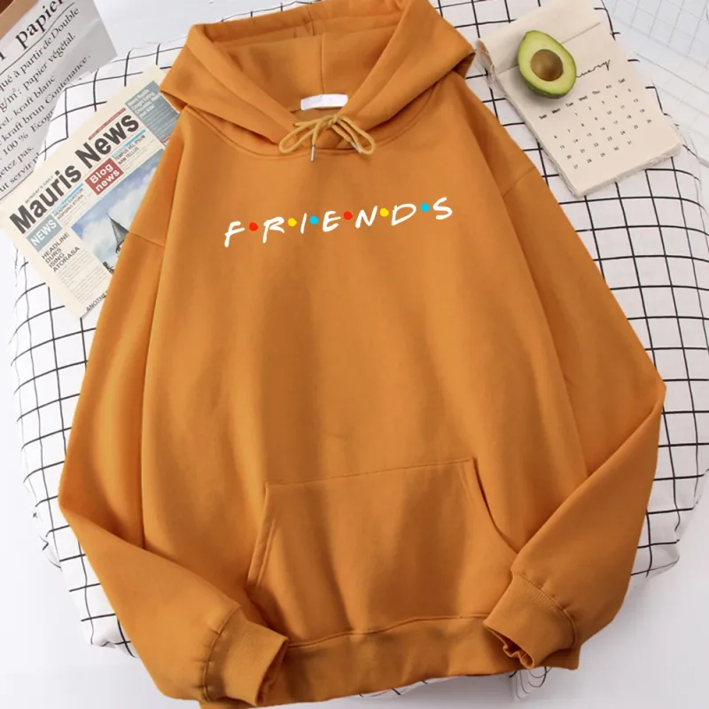Sitcom Movie Friends Printed Mens Hoody Korean Fleece Sweatshirt Simpleng Crewneck Hooded Street Oversize Autumn na Damit ng Lalaki — image 5
