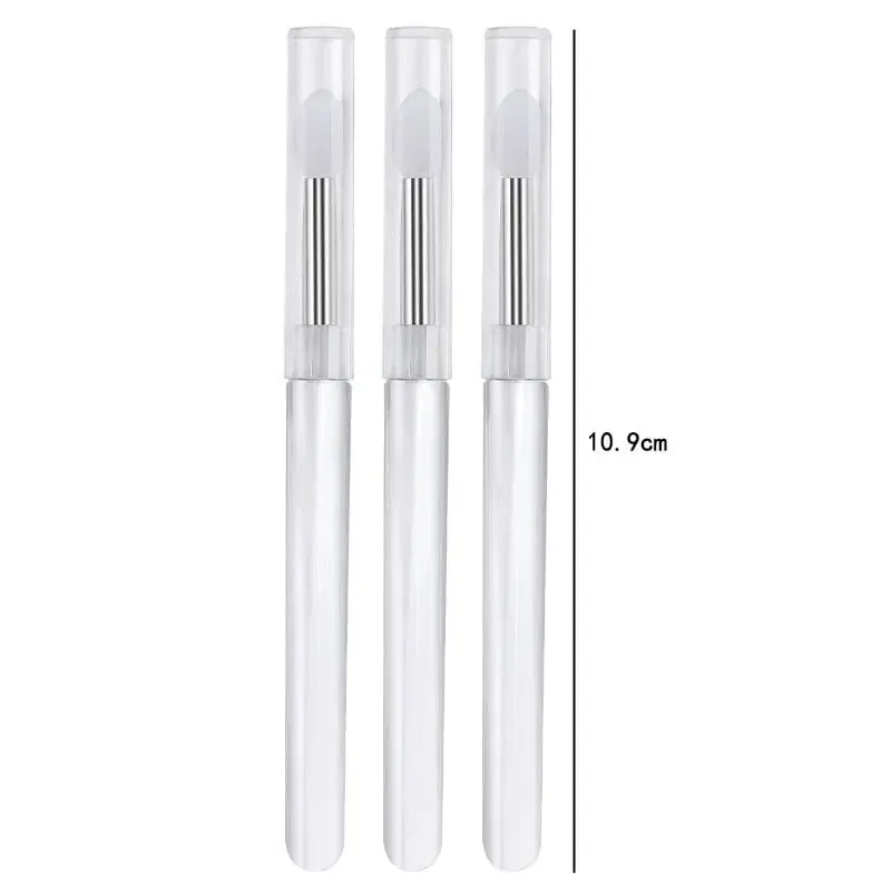 3/5/10Pcs Soft Silicone Lipstick Brush Lip Stick Applicator Portable Clear Handle Clean Microbrush Lipgloss Beauty Tool — image 6