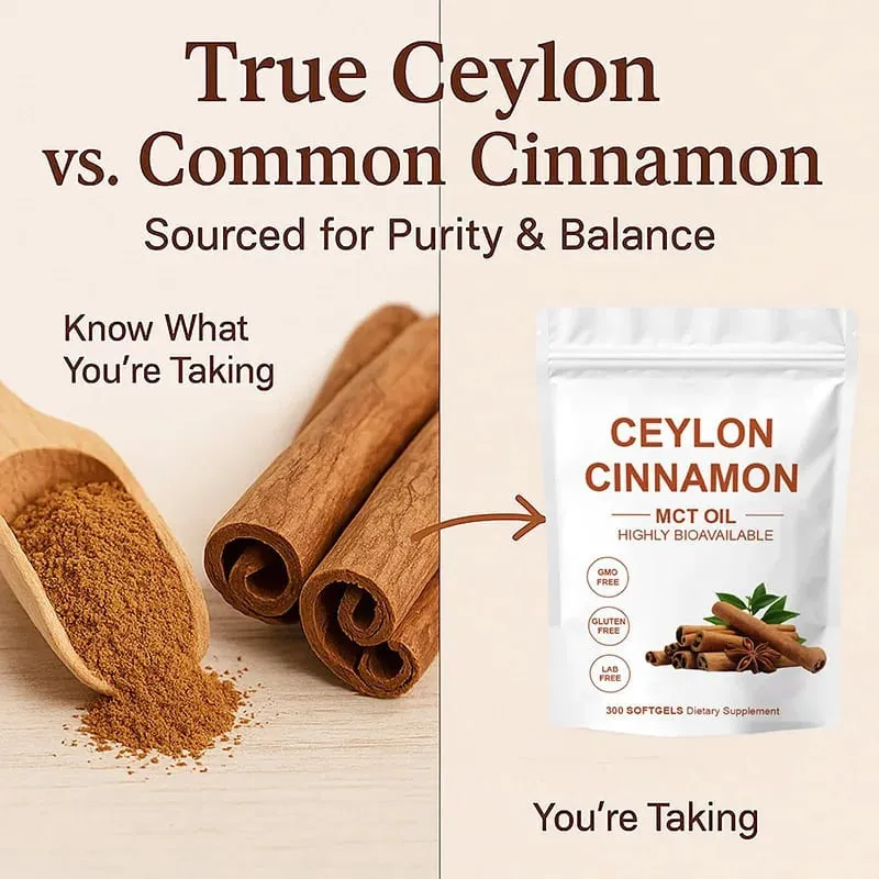 300pcs Ceylon Cinnamon Softgels Pure Ingredients Dietary Supplement for Balanced Nutrition Immune Support Easy Digest — image 3