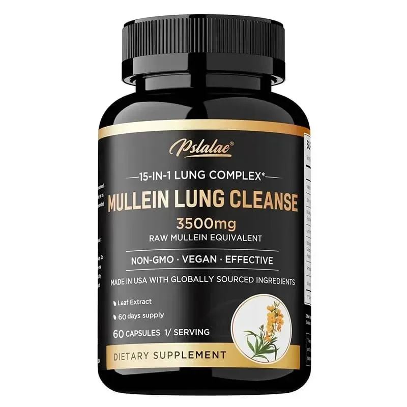 Mullein Lung Cleansing - Smoker's Respiratory Supplement Vegetarian Capsules - Lung Clearing Lung Health Immunity Supplement — image 8