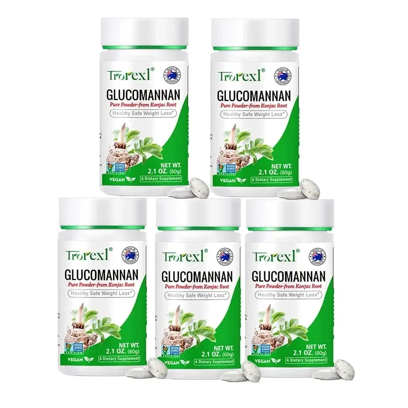 100 DB glükomannán por fogyás| Vegán és vegetáriánus | Nem GMO Gluténmentes — image 8