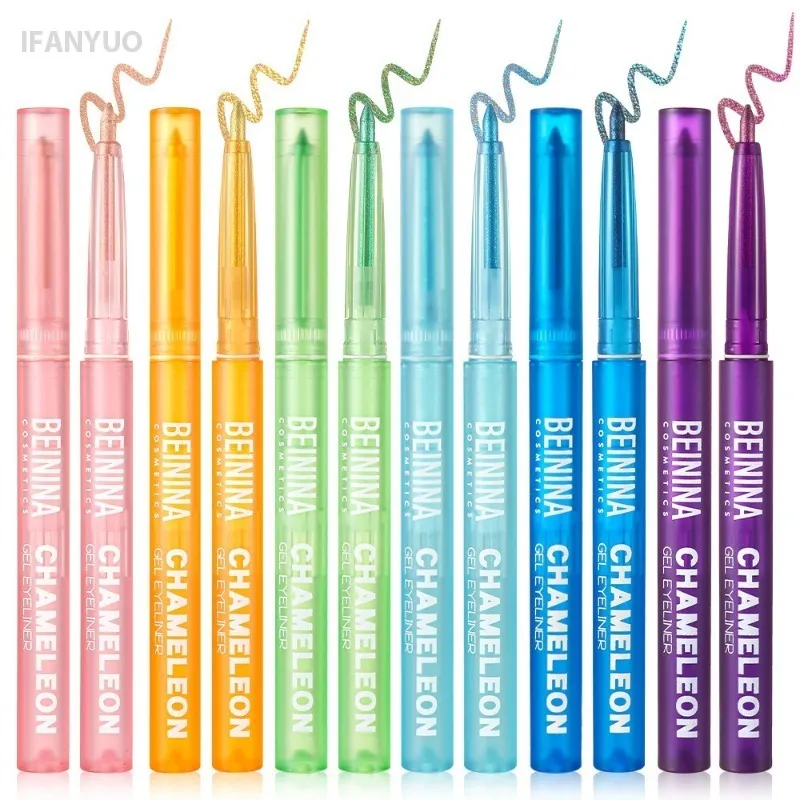 Μεταλλικό Chameleon Gold Eyeliner Gel στυλό Pearlescent Polarized Glitter Πράσινο Inner Eye Liner Λαμπερό πολύχρωμο Soft Eyes Pigment — image 7