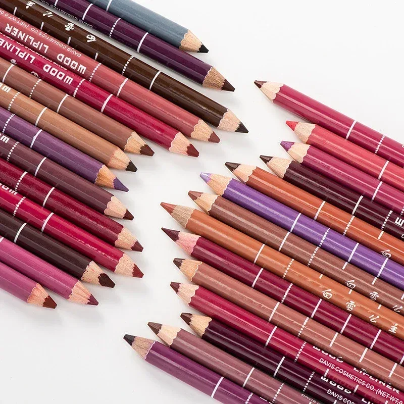 28Color Antifouling Lip Liner Professzionális rúzstoll Precise Waterproof Lip Outline Ceruza ajak smink Tartós szemceruza Krémes — image 5