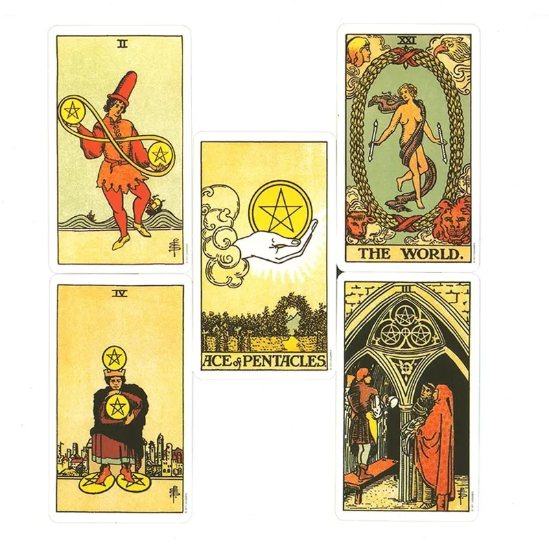 10,3*6 cm-es eredeti Rider Waite Tarot pakli, 78 db kártya kezdőknek, Classic Edition