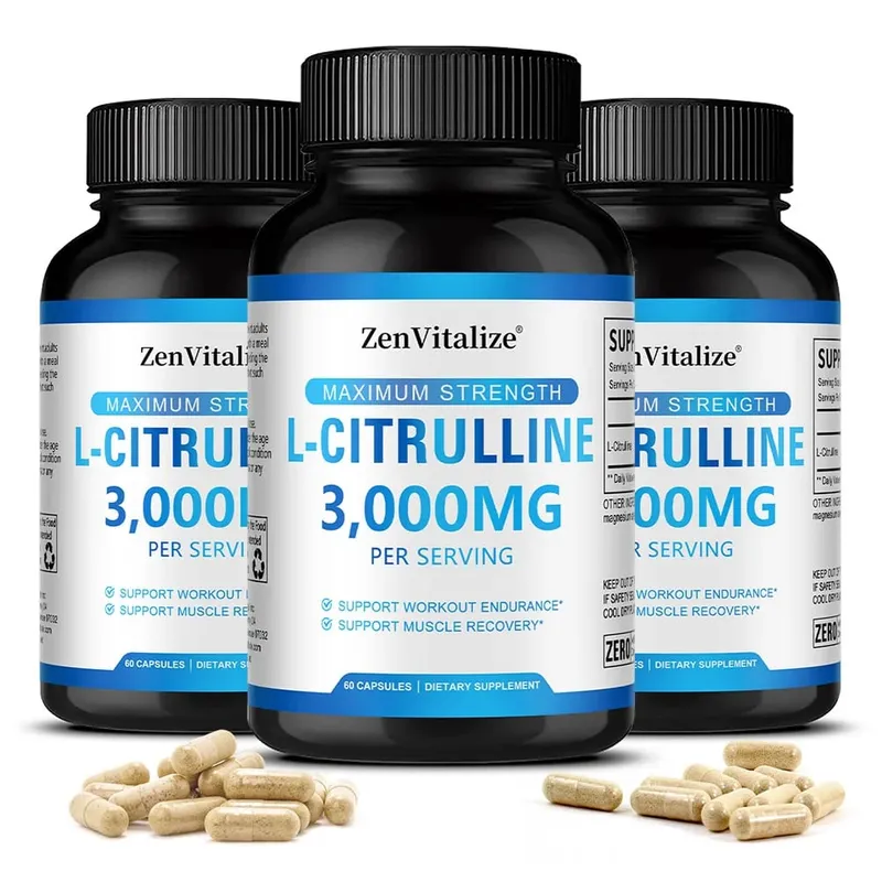 L Citrulline 3000 mg étrend-kiegészítő kapszula férfiaknak és nőknek - Izom-helyreállítás és edzés állóképesség - Vegán, nem GMO — image 10