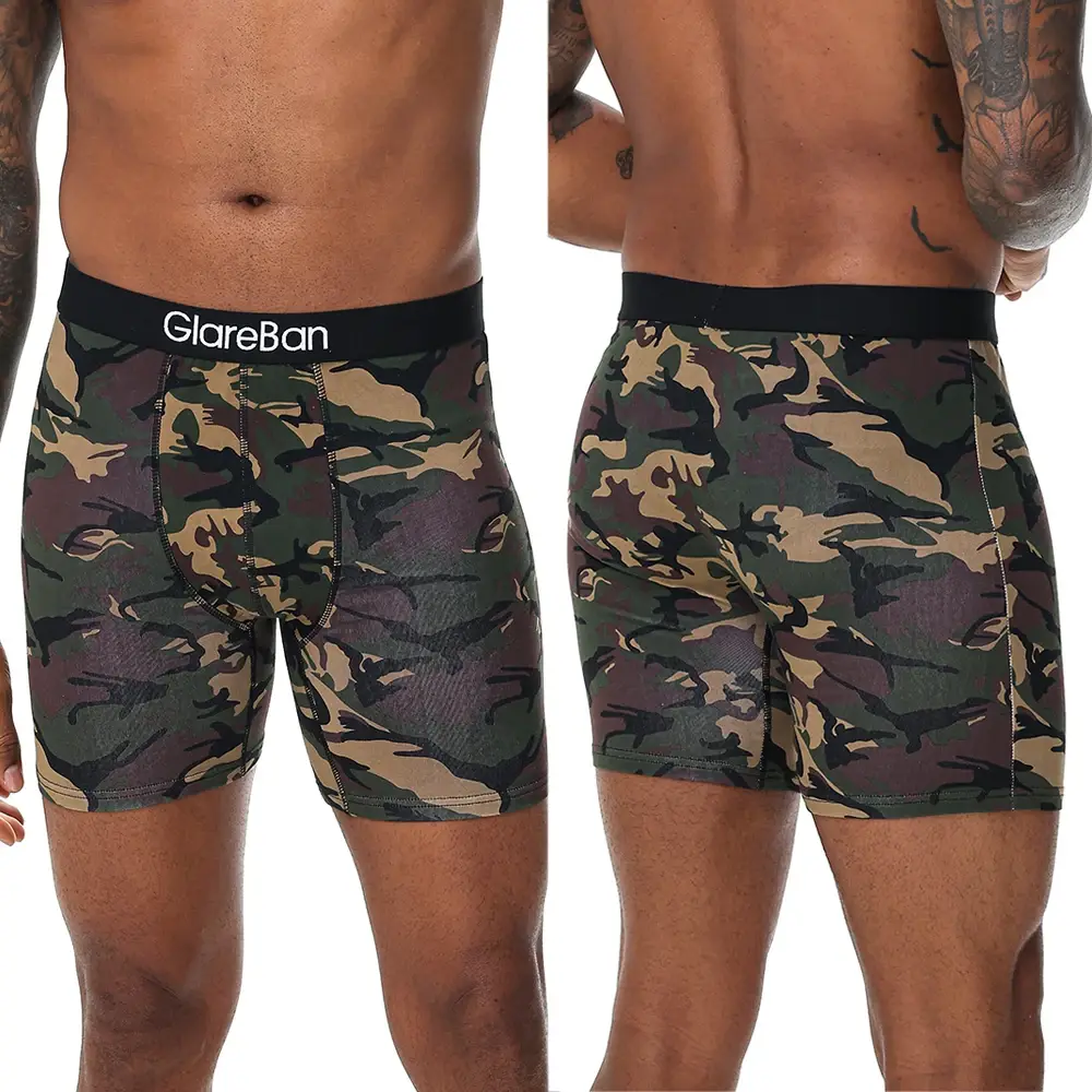 5pc conjunto mid-long aleatório algodão boxer shorts roupa interior masculina cuecas para homem boxershorts desliza calcinha macia cuecas de marca — image 2