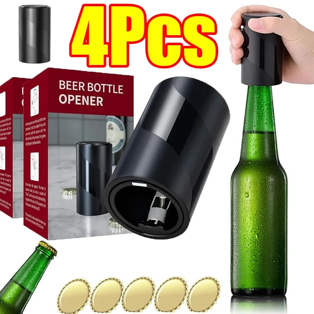 1-4 τμχ Ανοιχτήρι μπύρας Push Down Bottle Μικρό φορητό ανοιχτήρι Αυτόματο ανοιχτήρι μπύρας για πάρτι στο σπίτι Πικ-νικ Κάμπινγκ Πεζοπορία — image 2