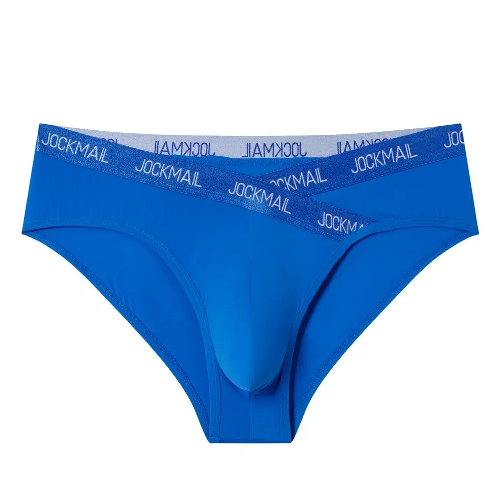 Jockmail Mens Underwear Low Waist Sexy Letter Sports Breathable Summer Ice Silk Briefs Malaking Bag Nylon Solid na Kulay na Panti ng Lalaki — image 37