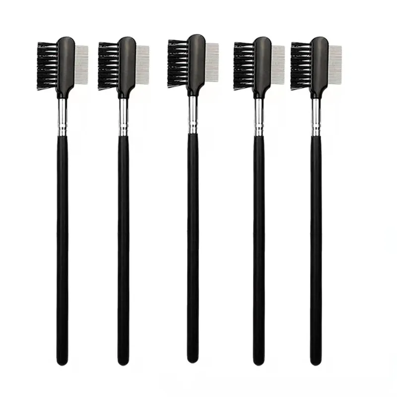 1pc Eye Brow Makeup Brush stainless steel Eyelash Comb Make Up Brushes Lashes 2 sides Grooming Beauty Cosmetic Tools multiple