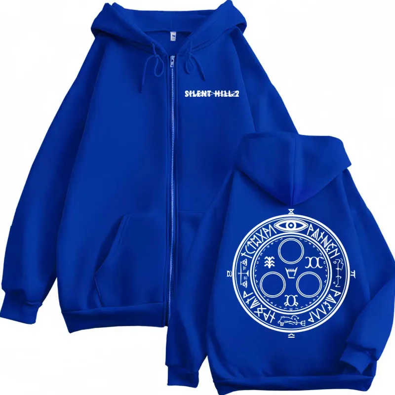Limited Silent Hill 2 Game Print Zipper Hoodies Mataas na Kalidad ng Fashion Zip Up Pullover Mga Lalaking Babae Casual Long Sweatshirts — image 5