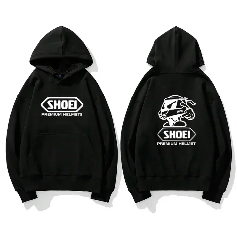 Motorcycle Helmet Theme Graphic Hoodie Unisex Front Likod Double Print Biker Drawstring Hooded Sweatshirt Casual Pullover Top — image 7