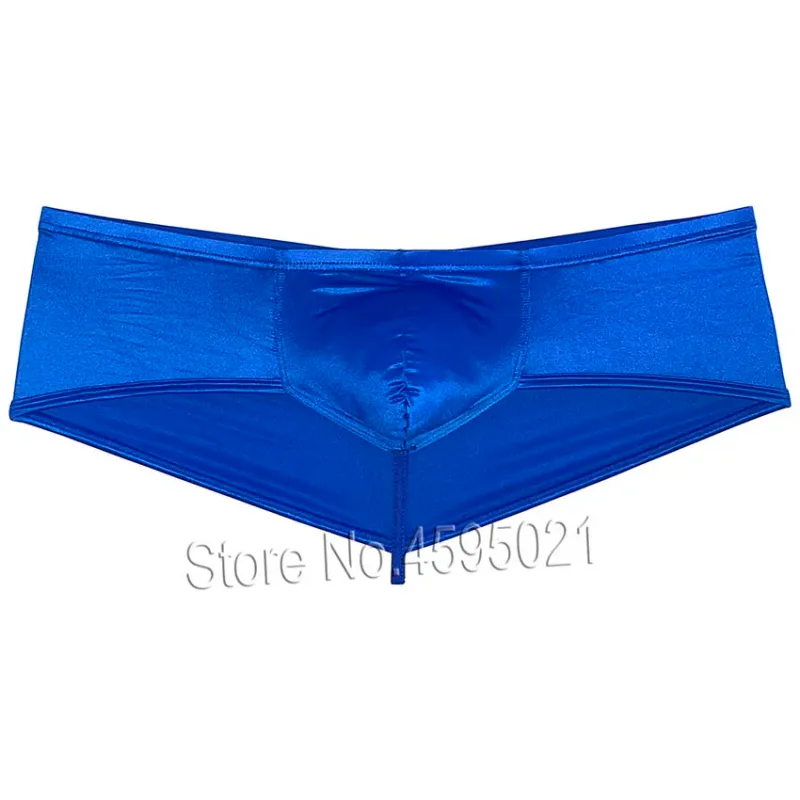 Men's Ice Silky Underwear Thong Cheeky Briefs Glossy Wet Look Bikini Briefs Solid Shiny Low Rise Beach Bikini Briefs Underpant — image 4