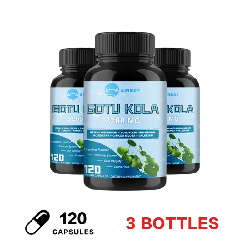 Gotu Kola Capsules - Brain Cognition Immune System Skin Energy & Circulation Supplement - Non-GMO & Gluten FreeSupplements — image 9