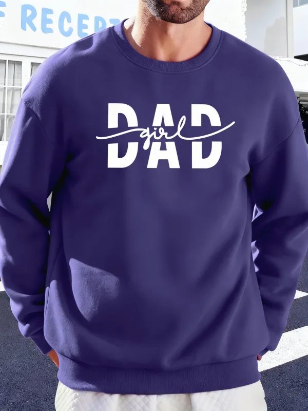 Pai menina carta criatividade impressão pulôver masculino outono quente sweatshirts oversized velo hoodies macio casual streetwear masculino
