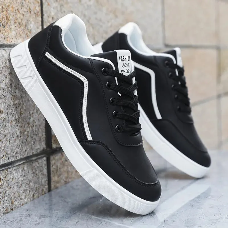 Λευκά Βουλκανιζέ Sneakers για Άντρες Flats Άνετα Παπούτσια Lace Up Fashion Plus Size 39-48 Φθινόπωρο Άνοιξη — image 5