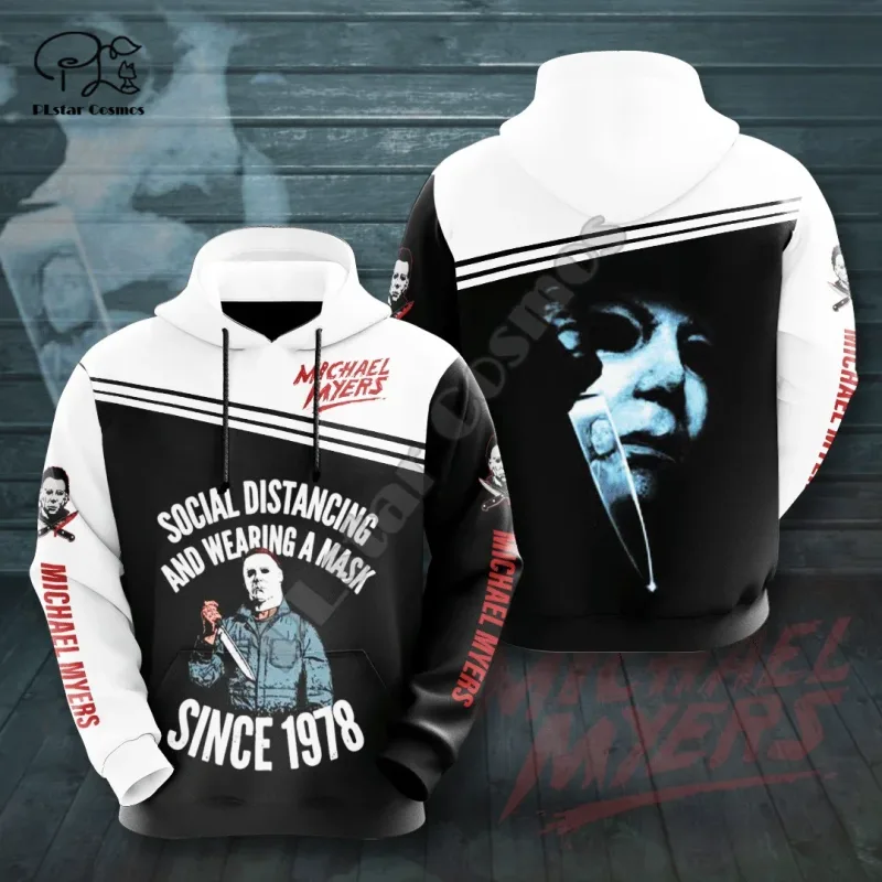 Halloween Pumpkin Michael Myers Cat Horror Terror Movie Men/Women 3DPrint Pullover Harajuku Streetwear Casual Funny Hoodies — image 3