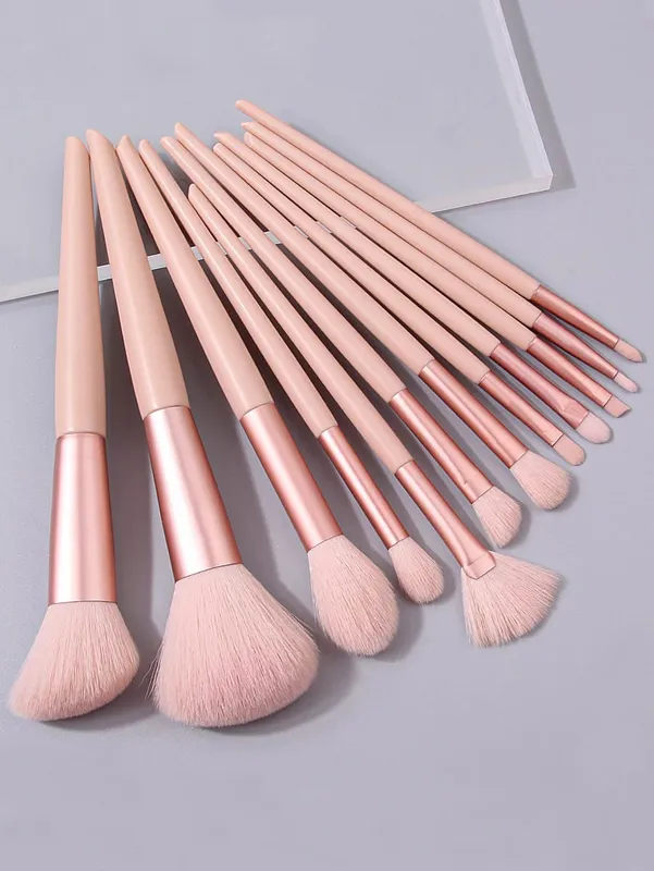 חדש 13 יח'\סט בחביות מברשות איפור סט Powder Foundation סומק קונטור צללית גבות ריסים מברשות קוסמטיות כלי יופי