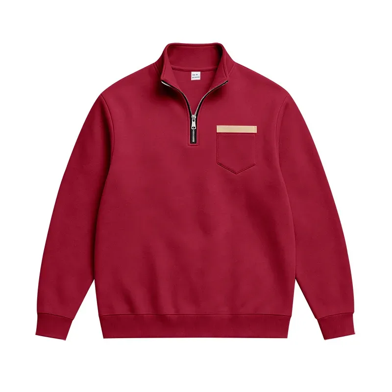 Homens 2026 outono inverno item quente velo forrado gola solta vintage moletom casual commuter moda masculina outerwear diário — image 6