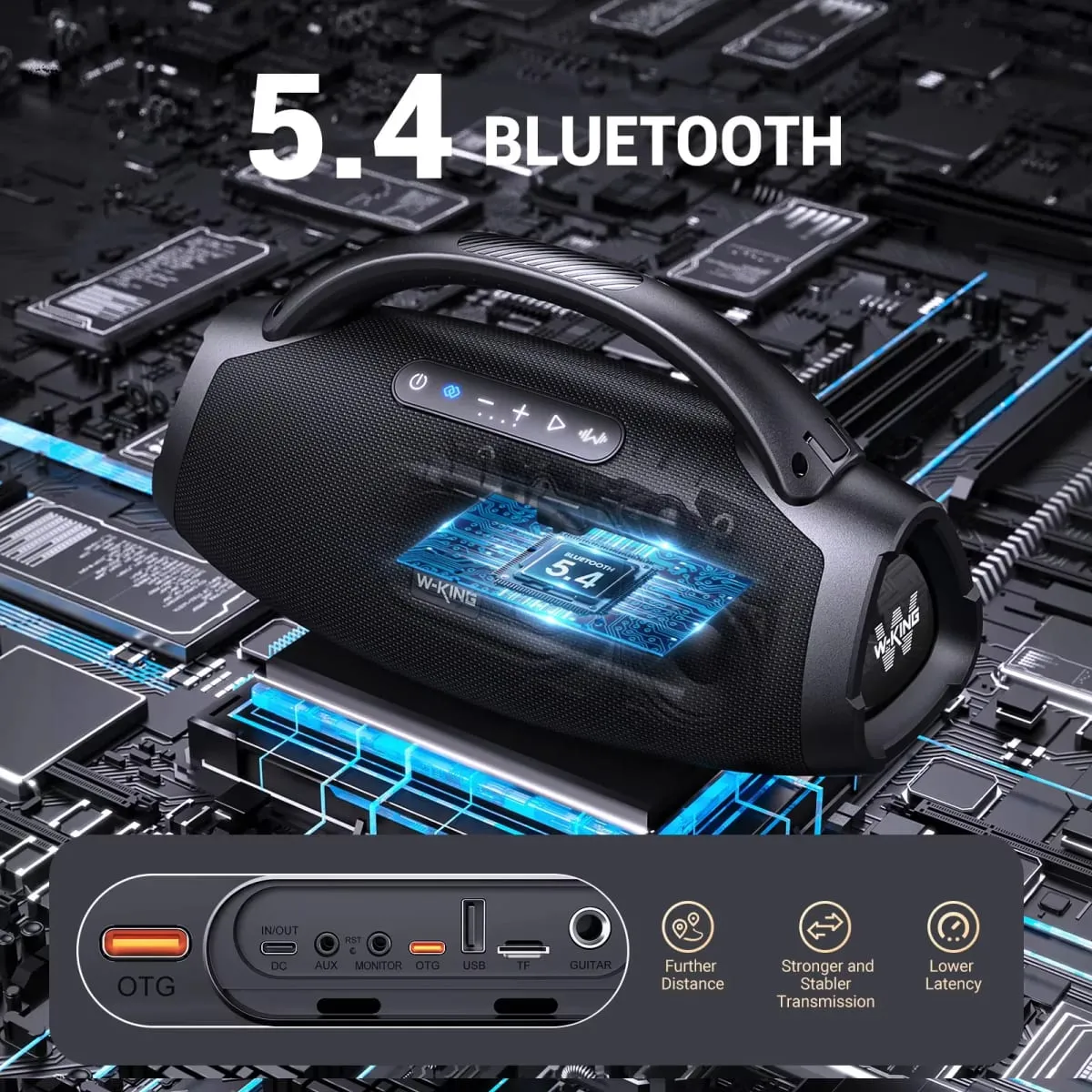 X20S רמקולים ניידים בלוטות' 280W Stormbox Power עם סאב וופר Ipx7/כניסת גיטרה/בנק כוח TWS חיבור חיצוני