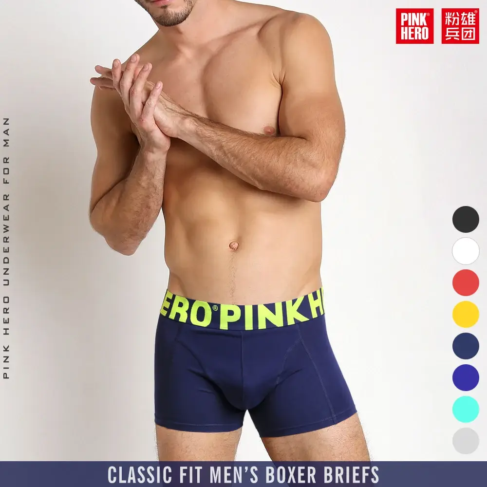 4 pçs pinkhero moda cuecas para homem, elegante confortável e macio deslizamento homme, cuecas boxer de algodão, calzoncillos hombre — image 1