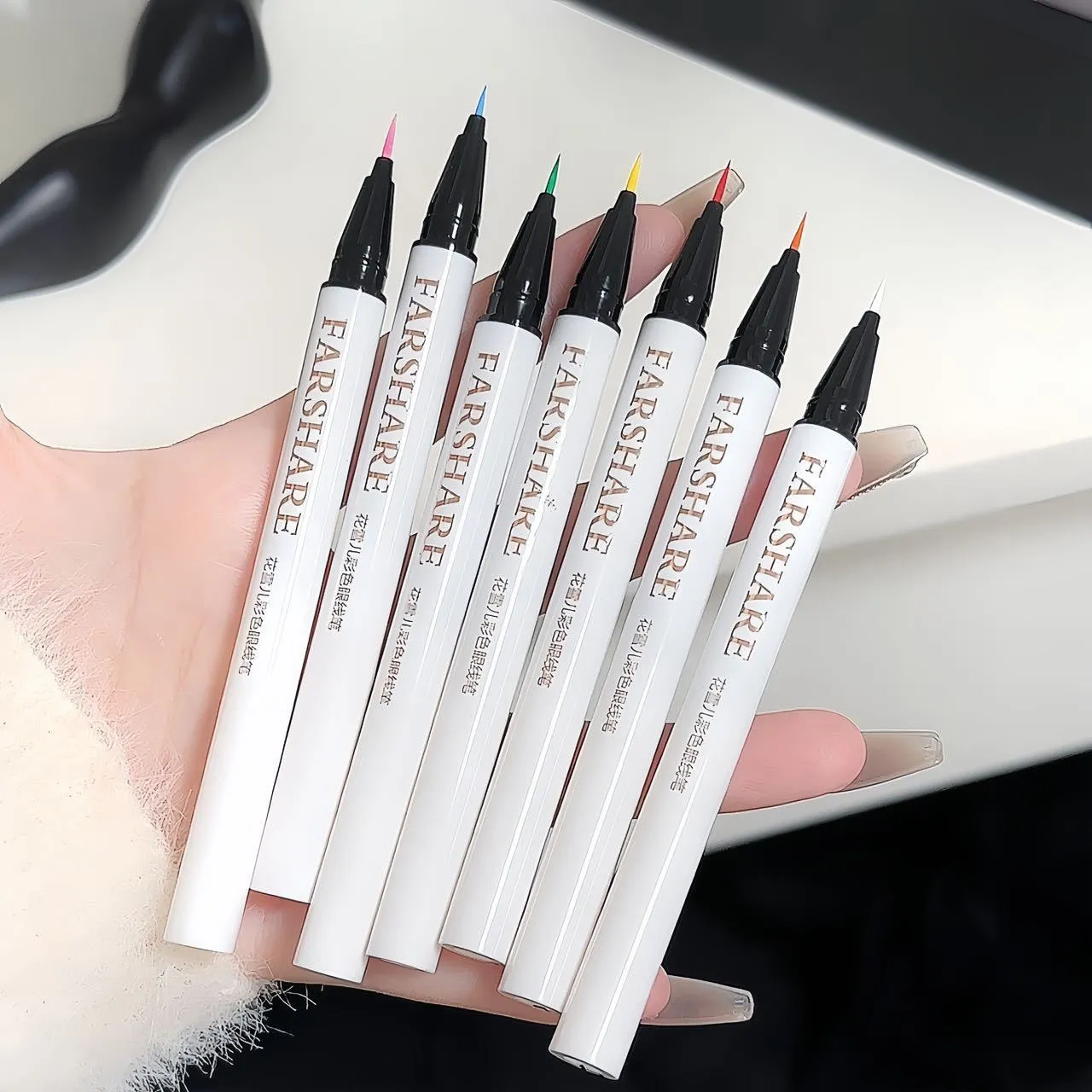 Αδιάβροχο στυλό ματιών 12 χρωμάτων Ultra-fine Tip Liquid eyeliner μακράς διαρκείας Eye Liner Quick-Dry Πολύχρωμο μακιγιάζ για Cosplay — image 4
