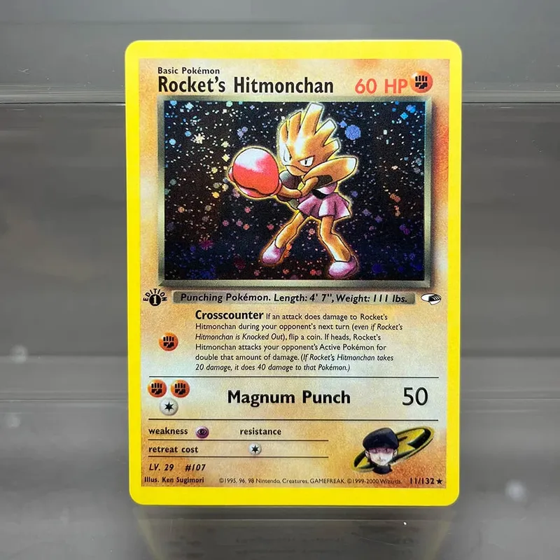 PKM Cards Edition 1st Gym Challenge 1996 Base Set Single Foil Cards Mewtwo Gengar Raichu Card Collection Cards PTCG Proxy Cards — image 18