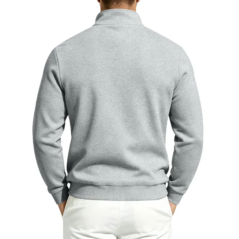 Homens 2026 outono inverno item quente velo forrado gola solta vintage moletom casual commuter moda masculina outerwear diário — image 20