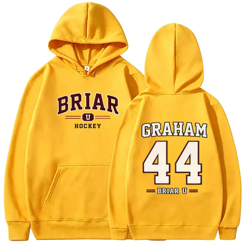 Off Campus Briar University Hockey Graham 44 Graphic Hoodie Men Women Vintage Oversized Sweatshirt Male Fashion Pullover Hoodies