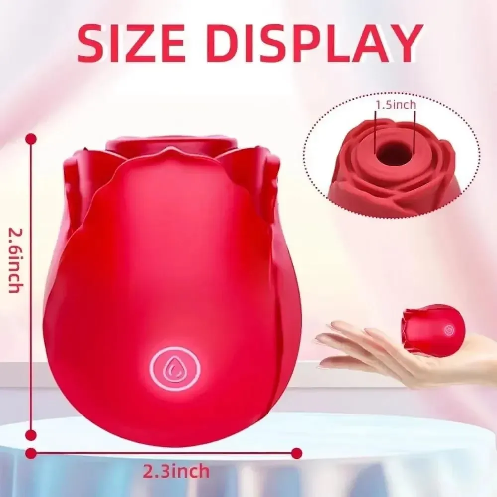 Rózsa alakú hüvely szopás vibrátor csók punci mellbimbó orális nyalás csikló stimuláció maszturbáló szex játékok nőknek — image 5