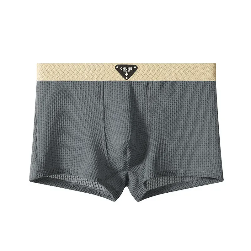 1/3PCS Men's Cool Ice Silk Boxers Shorts Summer Satin-like Solid Underpants Skin Friendly Breathable Mesh Crotch Male Underwear — image 30