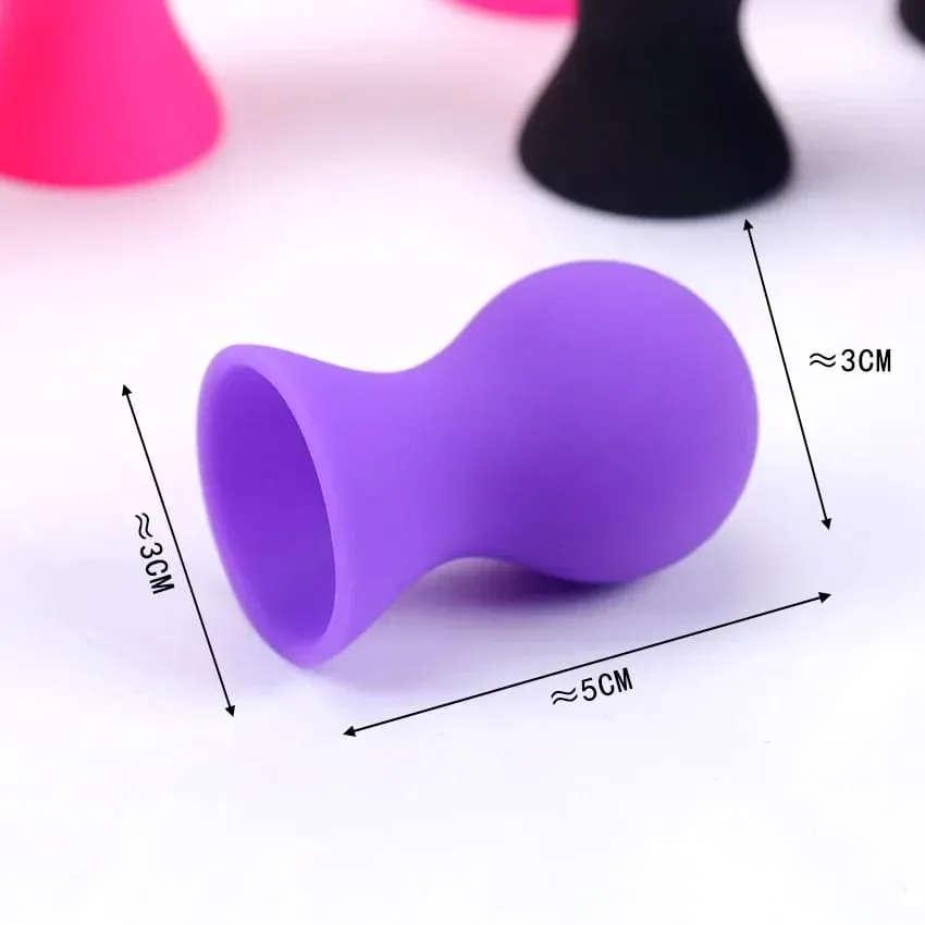 2PCS Silicone Nipple Sucker Pump Suction Cup Breast Massager Clitoris Stimulator Sex Toys For Woman Couples