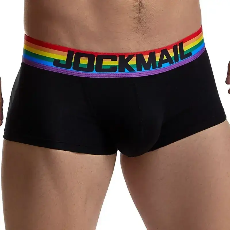 Regnbågsbälte Man Kalsonger Boxershorts Bomull Herr Boxers Herr Andas Underkläder Herr Trosor Mjuka Boxershorts Balck White — image 8